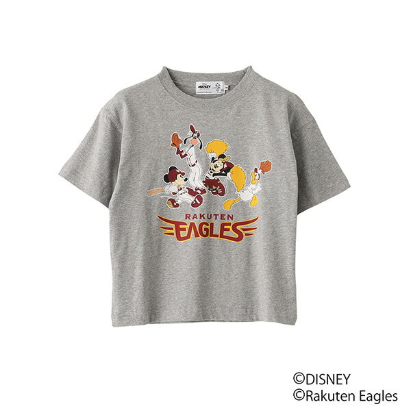 Disney&Baseball｜ミッキー＆フレンズTシャツ〈グレー〉［100・130］《楽天イーグルス》