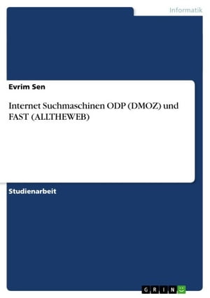 Internet Suchmaschinen ODP (DMOZ) und FAST (ALLTHEWEB)