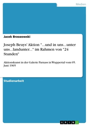 Joseph Beuys' Aktion '...und in uns...unter uns...landunter...' im Rahmen von '24 Stunden' Aktionskunst in der Galerie Parnass in Wuppertal vom 05. Juni 1965