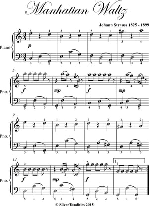 Manhattan Waltz Easiest Piano Sheet Music
