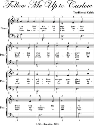 Follow Me Up to Carlow Easiest Piano Sheet Music