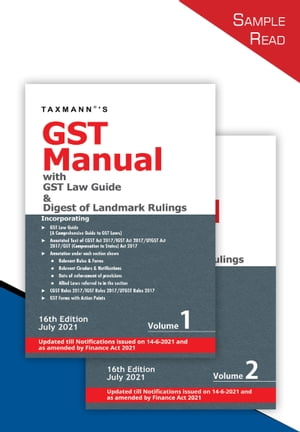 Taxmann's GST Manual with GST Law Guide & Digest of Landmark Rulings