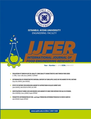 ŷKoboŻҽҥȥ㤨ISTANBUL AYDIN UNIVERSITY ENGINEERING FACULTY INTERNATIONAL JOURNAL OF FOOD ENGINEERING RESEARCH (IJFERŻҽҡۡפβǤʤ4,150ߤˤʤޤ