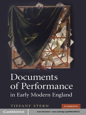 ＜p＞As well as 'play-makers' and 'poets', playwrights of the early modern period were known as 'play-patchers' because their texts were made from separate documents. This book is the first to consider all the papers created by authors and theatres by the time of the opening performance, recovering types of script not previously known to have existed. With chapters on plot-scenarios, arguments, playbills, prologues and epilogues, songs, staged scrolls, backstage-plots and parts, it shows how textually distinct production was from any single unified book. And, as performance documents were easily lost, relegated or reused, the story of a play's patchy creation also becomes the story of its co-authorship, cuts, revisions and additions. Using a large body of fresh evidence, Documents of Performance in Early Modern England brings a wholly new reading to printed and manuscript playbooks of the Shakespearean period, redefining what a play, and what a playwright, actually is.＜/p＞画面が切り替わりますので、しばらくお待ち下さい。 ※ご購入は、楽天kobo商品ページからお願いします。※切り替わらない場合は、こちら をクリックして下さい。 ※このページからは注文できません。