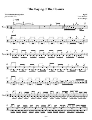 Opeth - The Baying of the Hounds Drum Sheet Music【電子書籍】[ Evan Aria Serenity ]