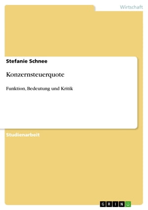 Konzernsteuerquote