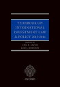 ＜p＞The Yearbook on International Investment Law & Policy is an annual publication which provides a comprehensive overview of current developments in the international investment law and policy field, focusing on recent trends and issues in foreign direct investment (FDI), investment treaty practice, and investor-state arbitration. Several themes emerge in this 2015-2016 edition of the Yearbook. Key among them is the undercurrent of change and evolution in investment law and policy, as well as that of investment trends. Part I of this edition covers fundamental shifts in the investment treaty landscape in 2015 and 2016, underscoring the uncertainty over the direction of future agreements. This edition also highlights changes in the practices of multinational enterprises over time and raises question as to whether efforts to track and understand firms' investments through data on FDI have kept pace. The discussion of investment arbitration decisions and awards highlights outcomes which, in some cases, suggest new directions of arbitral decisions. This theme continues in Part II. Chapters highlight emerging understandings regarding outcomes of treaty disputes, and the ways in which treaties and decisions are shaping government decision-making. There is discussion on how change in international business, including the fragmentation of production and consumption in global value chains, is or is not reflected in the design and application of investment treaties. There is also coverage of change in China, both in terms of China's legal status as a (non)market economy under WTO law, and in how arbitrators have arguably altered longstanding Chinese policies regarding the territorial reach of Chinese treaties. This edition also reflects a maturation of investment law, as new analysis highlights the importance of nuance in commonly stated conclusions and principles. Chapters ask "what does and should 'equality of the parties' mean in investment law?", especially when disparate access to resources and information seems to tilt the playing field. Other chapters investigate the implications of the fact that states, considered as one entity for the purpose of responsibility at the international level, often are made up of different relatively autonomous units. Edited by an Editorial Committee and overseen by an Advisory Board of esteemed global experts in the field of international investment law, the Yearbook is an essential tool for practitioners and academics looking for a resource of timely and authoritative information in this field.＜/p＞画面が切り替わりますので、しばらくお待ち下さい。 ※ご購入は、楽天kobo商品ページからお願いします。※切り替わらない場合は、こちら をクリックして下さい。 ※このページからは注文できません。