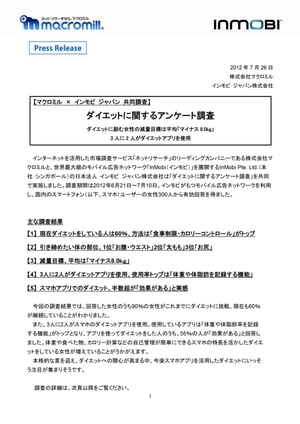 ダイエットに関するアンケート調査