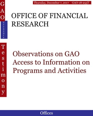 OFFICE OF FINANCIAL RESEARCH