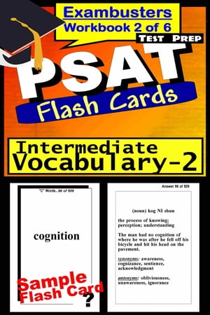 PSAT Test Prep Intermediate Vocabulary 2 Review--Exambusters Flash Cards--Workbook 2 of 6