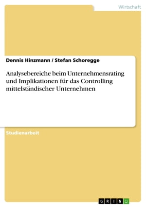 Analysebereiche beim Unternehmensrating und Implikationen für das Controlling mittelständischer Unternehmen