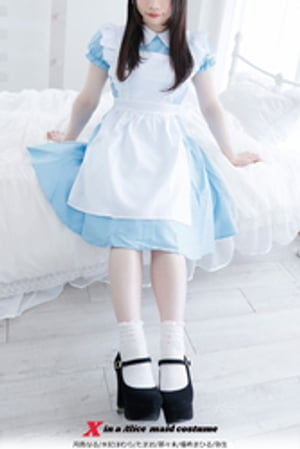 X in a Alice maid costume