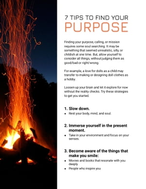 7 Tips To Find Your Purpose