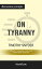 On Tyranny: Twenty Lessons from the Twentieth Century: Discussion Prompts