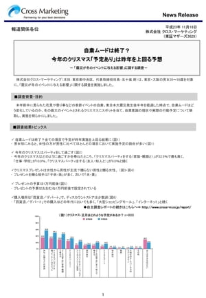 「震災が冬のイベントに与える影響」に関する調査