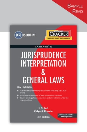 Taxmann's CRACKER – Jurisprudence Interpretation & General Laws