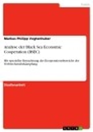 Analyse der Black Sea Economic Cooperation (BSEC) Mit spezieller Betrachtung des Kooperationsbereichs der Verbrechensbek?mpfung