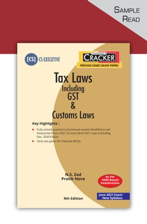 Taxmann's CRACKER – Tax Laws Including GST & Customs Laws