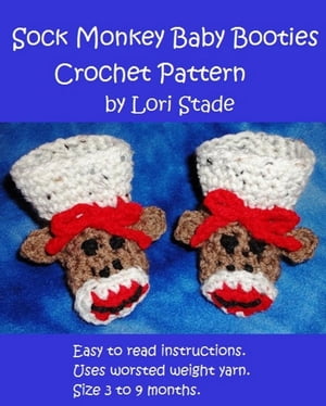 Sock Monkey Baby Booties Crochet Pattern