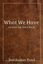 What We Have To What We Don't Have【電子書