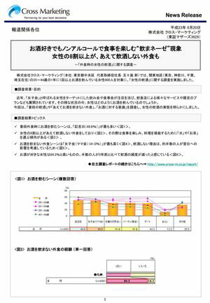 「女性の飲酒」に関する調査