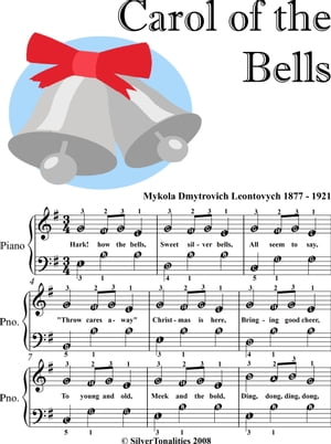 Carol of the Bells Easy Piano Sheet Music with Colored Notes