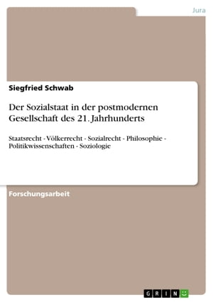 Der Sozialstaat in der postmodernen Gesellschaft des 21. Jahrhunderts