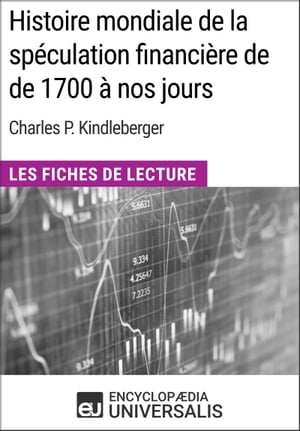 Histoire mondiale de la spéculation financière de de 1700 à nos jours de Charles P. Kindleberger