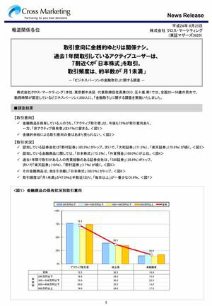 「ビジネスパーソンの金融取引」に関する調査