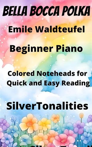 Bella Bocca Polka Beginner Piano Sheet Music with Colored Notation