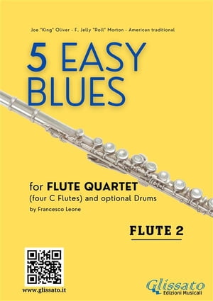 Flute 2 part "5 Easy Blues" Flute Quartet