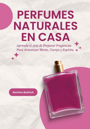 ＜p＞Domine sus propias mezclas de perfumes personalizados con ingredientes que benefician su mente, cuerpo y emociones en Perfumes Naturales en Casa.＜/p＞ ＜p＞Como por arte de magia, convierta hierbas bot?nicas, flores y aceites esenciales en perfumes de olor maravilloso, saludables y sostenibles. En Elaboraci?n de perfumes totalmente naturales, la autora y herborista Romina Bullrich gu?a a los perfumistas principiantes en el arte y las t?cnicas de elaboraci?n de perfumes a base de aceite, alcohol y s?lidos. Aprenda la historia y los beneficios tradicionales de ciertas esencias mientras crea sus propias mezclas ?nicas a partir de una variedad de ingredientes vegetales.＜/p＞ ＜p＞Adem?s de oler bien, los aromas naturales pueden ser una poderosa herramienta de autocuidado para la salud mental y emocional. ?Sientes ansiedad? Una mezcla de vainilla, lavanda, cedro y neroli puede ayudar a relajar los nervios. ?Tienes un examen importante? Estimula tu cerebro con romero, naranja dulce y menta. Una vez que domine las t?cnicas de Elaboraci?n de Perfumes Naturales, las posibilidades son infinitas a medida que mezcla, crea capas y experimenta con fragancias naturales.＜/p＞ ＜p＞Perfecto para el principiante que desea crear sus propias fragancias sin utilizar productos qu?micos agresivos, este libro proporciona una base s?lida sobre la filosof?a y los m?todos de elaboraci?n de fragancias totalmente naturales que no s?lo huelen fant?sticamente, sino que pueden contribuir a su bienestar.＜/p＞画面が切り替わりますので、しばらくお待ち下さい。 ※ご購入は、楽天kobo商品ページからお願いします。※切り替わらない場合は、こちら をクリックして下さい。 ※このページからは注文できません。