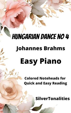 Hungarian Dance Number 4 Easy Piano Sheet Music with Colored Notation