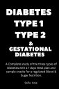 Diabetes type 1 type 2 and Gestational Diabetes Complete study of the three type of Diabetes Diabetes with 7 days Meals plan and sample snacks to for a regulated Blood & Sugar Nutrition.