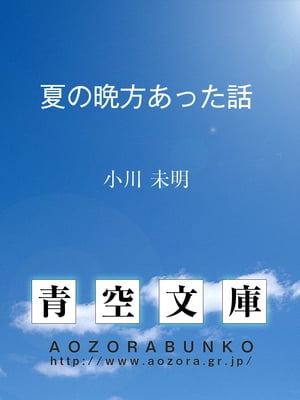 夏の晩方あった話