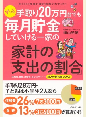 約７０００世帯の家計診断でわかった！　ずっと手取り２０万円台でも毎月貯金していける一家の家計の「支出の割合」