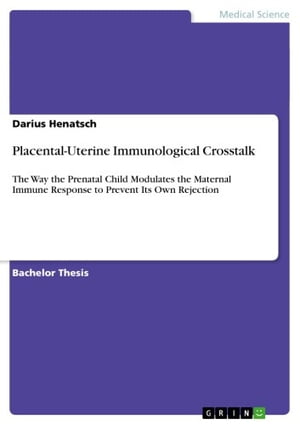 ＜p＞Bachelor Thesis from the year 2007 in the subject Medicine - Gynecology, Andrology, grade: Excellent , Maastricht University, language: English, abstract: The main issue of this paper is the question how the placenta, in particular placental trophoblast cells, prevent a maternal allograft immune rejection by modulating the immune response in the uterine side of implantation.The attempt is done to give insights about special immunological interactions at the placental-uterine side of implantation that makes the fascinating event of pregnancy possible. Of main interest are interactions between trophoblast human leukocyte antigens (HLAs), natural killer (NK) cells as well as T lymphocytes, in questions of state of the art literature. Although a broad introduction is given to the development of the embryo until nidation; how the uterus is made up during implantation and the mechanisms of placentation.＜/p＞画面が切り替わりますので、しばらくお待ち下さい。 ※ご購入は、楽天kobo商品ページからお願いします。※切り替わらない場合は、こちら をクリックして下さい。 ※このページからは注文できません。