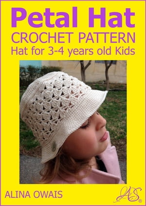 Petal Hat Crochet Pattern for 3-4 years old kids