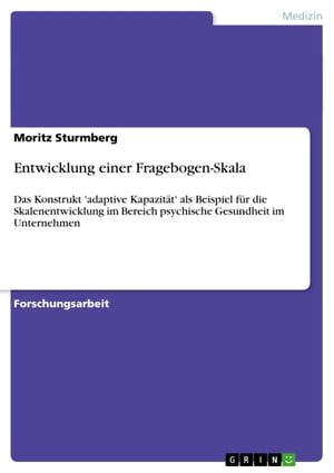 Entwicklung einer Fragebogen-Skala Das Konstrukt 'adaptive Kapazit?t' als Beispiel f?r die Skalenentwicklung im Bereich psychische Gesundheit im Unternehmen