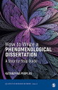 ＜p＞Conducting phenomenological research for dissertations can be an involved and challenging process, and writing it up is often the most challenging part. ＜em＞How to Write a Phenomenological Dissertation＜/em＞ gives students practical, applied advice on how to structure and develop each chapter of the dissertation specifically for phenomenological research.＜/p＞ ＜p＞Phenomenology is about personal experience and personal experience varies from researcher to researcher. However, this variation is a big source of confusion for new researchers in the social, behavioral, or health sciences. This brief text is written in a simple, step-by-step fashion to account for this flexibility and variation while also providing structure necessary for a successful dissertation. Broken up into chapters that follow each chapter of the dissertation, this text logically addresses the various parts of phenomenological research, starting with ensuring phenomenology is the right method for your research, writing the literature review, going through methods and results sections to analysis and discussion. The author, using experience gleaned from supervising phenomenological dissertations for many years, gives time-tested advice on how structure the dissertation to fit into more common frameworks, using checklists and tables throughout. Each chapter includes a list of helpful resources for students to use alongside this book with specific information on methods and research. Unique to this text is a chapter on creating your own phenomenological method which allows students to expand their viewpoints and experiment in future studies after the dissertation.＜/p＞画面が切り替わりますので、しばらくお待ち下さい。 ※ご購入は、楽天kobo商品ページからお願いします。※切り替わらない場合は、こちら をクリックして下さい。 ※このページからは注文できません。