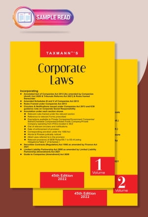 Taxmann's Corporate Laws(Set of 2 Volumes)