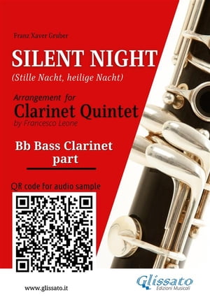 Bb Bass Clarinet part of "Silent Night" for Clarinet Quintet/Ensemble