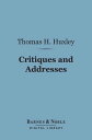 ŷKoboŻҽҥȥ㤨Critiques and Addresses (Barnes & Noble Digital LibraryŻҽҡ[ Thomas H. Huxley ]פβǤʤ240ߤˤʤޤ