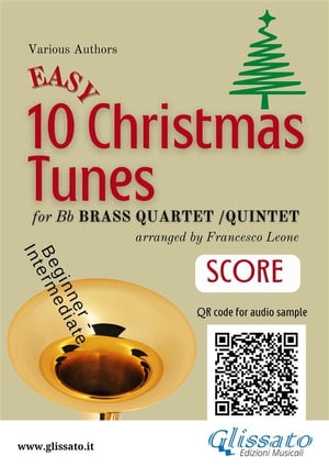 Brass Quartet/Quintet score of "10 Easy Christmas Tunes"