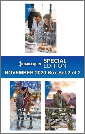＜p＞＜strong＞Harlequin? Special Edition＜/strong＞ brings you three new titles for one great price, available now! These are heartwarming, romantic stories about life, love and family. This Special Edition box set includes:＜/p＞ ＜p＞＜strong＞SOMETHING ABOUT THE SEASON (A＜/strong＞ ＜em＞＜strong＞Return to the Double C＜/strong＞＜/em＞ ＜strong＞novel)＜/strong＞＜br /＞ by Allison Leigh＜br /＞ When wealthy investor Gage Stanton arrives at Rory McAdams’s struggling guest ranch, she’s suspicious. Is he just there to learn the ranching ropes or to get her to give up the property? But their holiday fling soon begins to feel like anything butーuntil Gage’s shocking secret threatens to derail it.＜/p＞ ＜p＞＜strong＞MEET ME UNDER THE MISTLETOE (A＜/strong＞ ＜em＞＜strong＞Match Made in Haven＜/strong＞＜/em＞ ＜strong＞novel)＜/strong＞＜br /＞ by Brenda Harlen＜br /＞ Haylee Gilmore always made practical decisionsーexcept for one unforgettable night with Trevor Blake! Now she’s expecting his baby, and the corporate cowboy wants to do the right thing. But the long-distance mom-to-be refuses to marry for dutyーshe wants his heart.＜/p＞ ＜p＞＜strong＞THEIR CHRISTMAS BABY CONTRACT (A＜/strong＞ ＜em＞＜strong＞Blackberry Bay＜/strong＞＜/em＞ ＜strong＞novel)＜/strong＞＜br /＞ by Shannon Stacey＜br /＞ With IVF completely out of her financial reach, Reyna Bishop is running out of time to have the child she so very much wants. Her deal with Brady Nash is purely practical: no emotion, no expectation, no ever-after. It’s foolproof…till the time she spends with Brady and his warm, loving family leaves Reyna wanting more than a baby…＜/p＞ ＜p＞For more relatable stories of love and family, look for ＜strong＞Harlequin Special Edition November 2020 ー Box Set 1 of 2＜/strong＞＜/p＞画面が切り替わりますので、しばらくお待ち下さい。 ※ご購入は、楽天kobo商品ページからお願いします。※切り替わらない場合は、こちら をクリックして下さい。 ※このページからは注文できません。