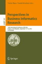 Perspectives in Business Informatics Research 15th International Conference, BIR 2016, Prague, Czech Republic, September 15 16, 2016, Proceedings【電子書籍】