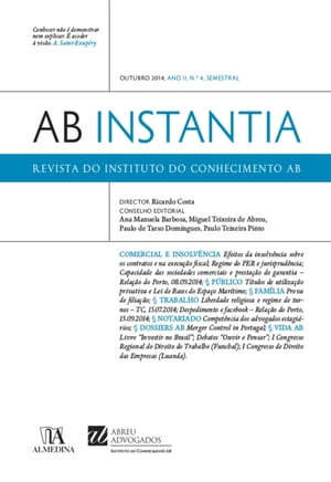 Revista do Instituto do Conhecimento AB Instantia - Outubro 2014, Ano II, n.º 4, Semestral