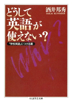 どうして英語が使えない？　ーー「学校英語」につける薬