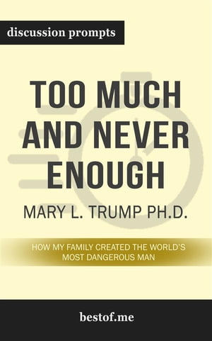 ＜p＞＜strong＞Mary L. Trump’s unrelenting tell-all, Too Much and Never Enough: How My Family Created the World's Most Dangerous Man, records the pathology behind Donald Trumps’ rise as a real estate mogul until his appointment at the helm of power at the White House. Through the lenses of her personal experience and her practice as a clinical psychologist, Ms. Trump amalgamates the true image of Trump that has been insidiously kept from the public eye until today. The public bought Donald Trump's self-made man narrative peddled by the media with all its brilliance, glamour, and prestige. She calls this a myth orchestrated by Fred Sr., with his wealth and influence, and legitimized by financial institutions and mainstream media that had vested interests in his ventures. Condemning his incompetencies in combating the COVID19 pandemic and his mishandling of the BLM protests, Ms. Trump was moved by a moral obligation to expose her uncle and prevent him from doing further damage to her country. In the end, she asserts that Donald would always be a “terrified little boy” whose monstrous thirst for adulation would eventually parch America.＜/strong＞＜/p＞ ＜p＞＜strong＞In this comprehensive look into Too Much and Never Enough: How My Family Created the World's Most Dangerous Man by Mary L. Trump Ph.D., you'll gain insight with this essential resource as a guide to aid your discussions. Be prepared to lead with the following:＜/strong＞＜/p＞ ＜ul＞ ＜li＞＜strong＞Discussion aid which includes a wealth of prompts and information＜/strong＞＜/li＞ ＜li＞＜strong＞Overall plot synopsis and author biography＜/strong＞＜/li＞ ＜li＞＜strong＞Thought-provoking discussion questions for a deeper examination＜/strong＞＜/li＞ ＜li＞＜strong＞Creative exercises to foster alternate “if this was you” discussions＜/strong＞＜/li＞ ＜/ul＞ ＜p＞＜strong＞And more!＜/strong＞＜/p＞ ＜p＞＜strong＞Disclaimer: This is an unofficial companion guide based on Too Much and Never Enough: How My Family Created the World's Most Dangerous Man by Mary L. Trump Ph.D. and is not affiliated to the original work or author in any way. It does not contain any text of the original work. If you haven’t purchased the original work, we encourage you to do so first.＜/strong＞＜/p＞画面が切り替わりますので、しばらくお待ち下さい。 ※ご購入は、楽天kobo商品ページからお願いします。※切り替わらない場合は、こちら をクリックして下さい。 ※このページからは注文できません。