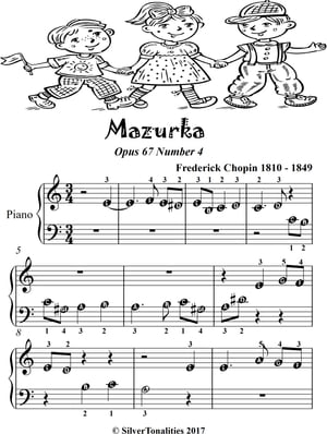 Mazurka Opus 67 Number 4 Beginner Piano Sheet Music